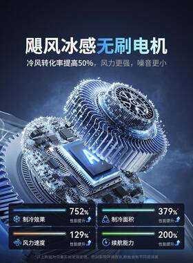 挂腰风扇随大身便携式夹腰间温器20456降25新款户神外工地风力充