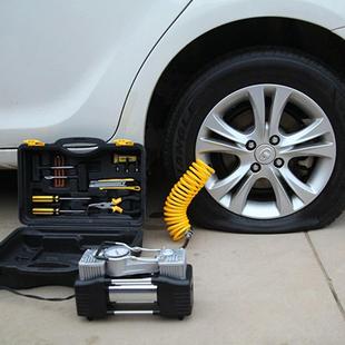 金属双缸车载汽充722气泵工具箱V大功率高压便携式 越车1野2车打气