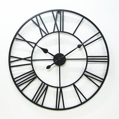 装特号欧AS00166式简复古大铁艺挂钟客厅饰墙钟约创意罗马时钟厂