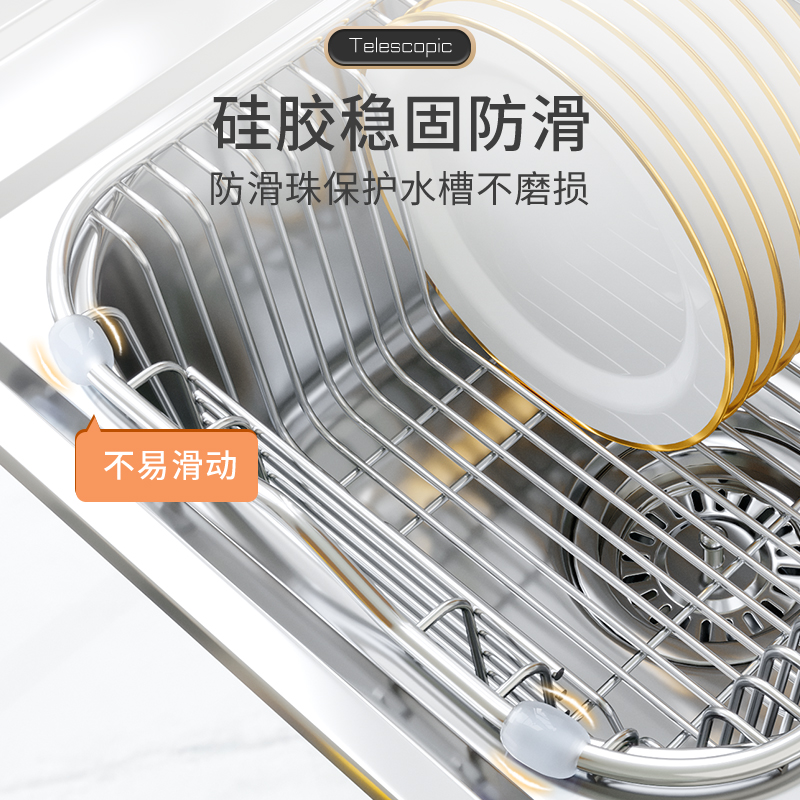 沥水篮碗架不锈钢水槽沥水架洗y菜盆碗碟收纳洗碗池厨房置物架过