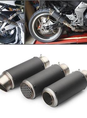 SC碳纤维炸街排气管烟筒声器接摩托跑车改装口561-MP-4711消0MM口