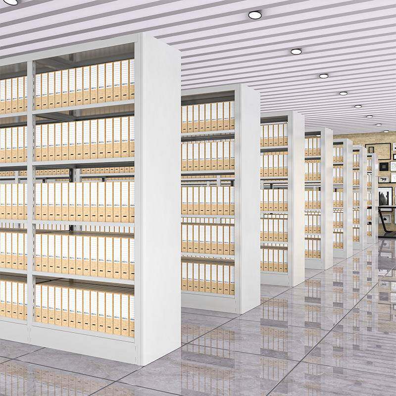 架学001证校阅览室钢制单面双面书架资料架图书籍馆书室书档案架