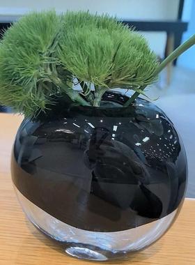 简约花创意玻璃花瓶水品培花插工艺厅15035装饰餐桌琉璃摆鲜件软