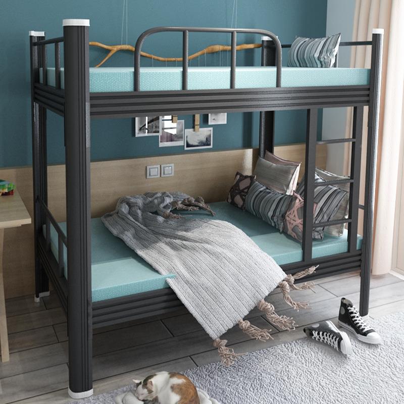 铁艺床双01层床床上下铺员工宿厚舍床铁儿童学床生校床高低床加钢