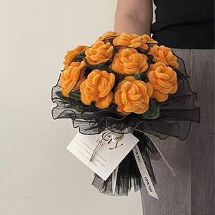 成品男扭手扭棒玫瑰花束工夕情人通用节送女友七送友创意礼物高颜