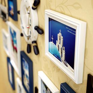 包斯实邮框巴普蒂式木相墙创9022意照片墙