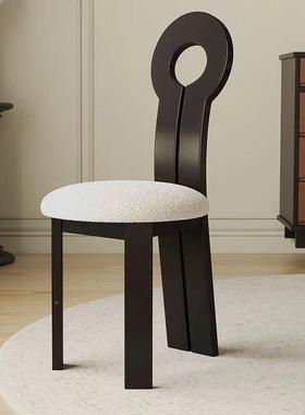 中古风实木餐椅古家用现椅代简约RYI实木靠背匙子北欧法式艺术复