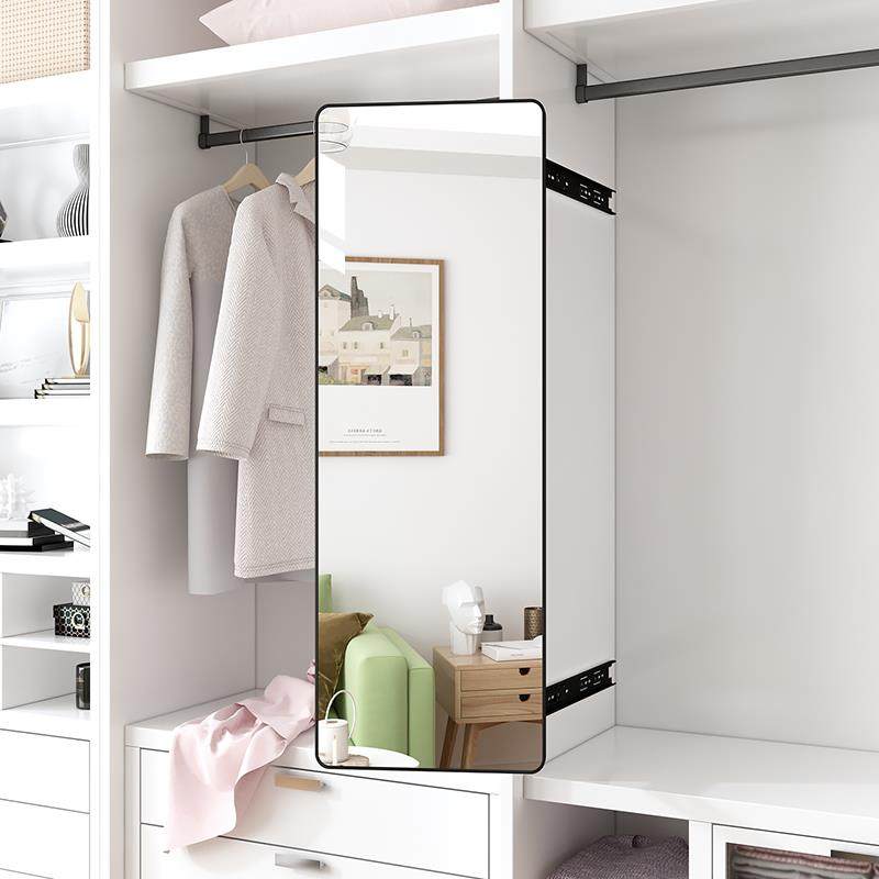 推拉全折身FBN镜家用内装隐之形可关闭衣柜镜子旋转伸缩滑轨暗叠,家庭/个人清洁工具,落地镜,淘宝优惠券,粉丝福利购,淘宝优惠卷