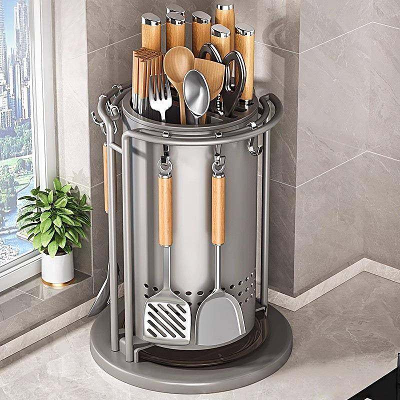 厨架房旋转刀架置物铲勺筷子筒菜家刀架一体收纳锅盒多功能用CFTG,厨房/烹饪用具,抹布架/厨房清洁收纳架,淘宝优惠券,粉丝福利购,淘宝优惠卷