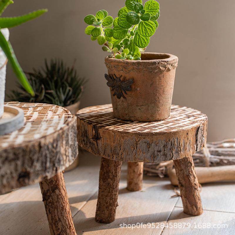 古复矮凳多肉底座装饰实木复古凳子底托阳台户外艺术木花盆实板凳,基础建材,脚轮/万向轮,淘宝优惠券,粉丝福利购,淘宝优惠卷