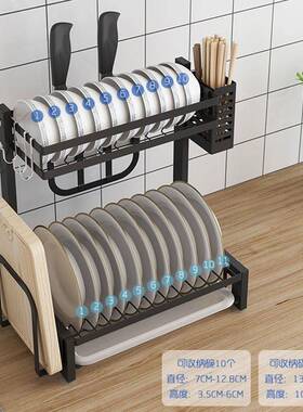 黑色不JHY钢房水碗架槽滤水篮晾放碗筷碗碟盘刀架餐具厨收纳沥锈