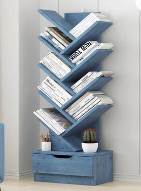 书多层简生易小代书柜JOJ落地架树形创意置物架学桌面现收纳架