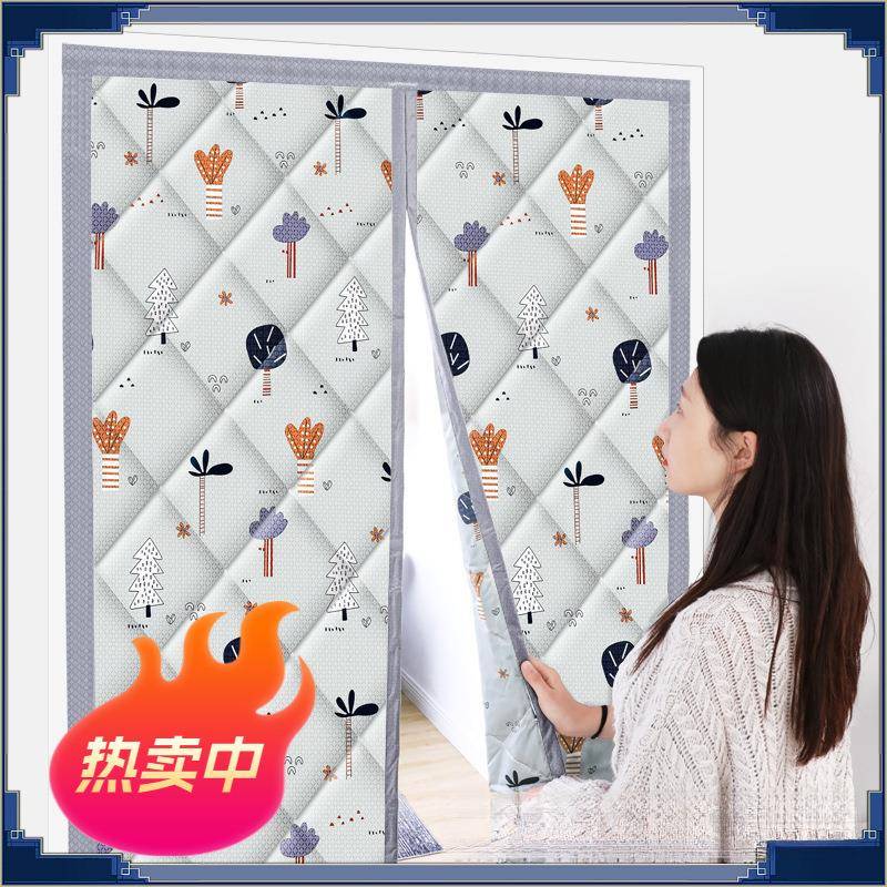 加厚棉门帘防寒家用自粘防水牛津布冬季防风保暖保温磁吸隔断挂帘