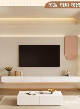 空电视柜现代简客约用风小户型厅悬浮壁挂式电视墙组合MRH家悬电