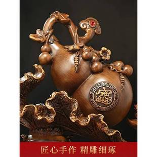 葫芦白菜摆件聚盆中式视客厅玄关XGL电柜装饰礼乔迁开业宝物