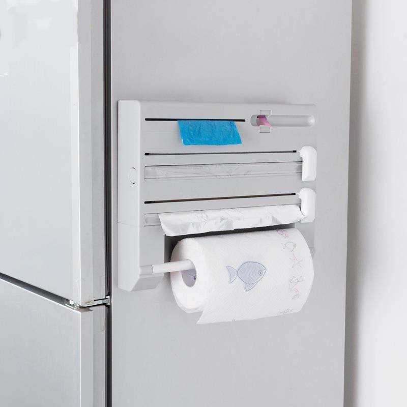 FT36*4六合一多功厨房收置物纸架锡纸纳保鲜膜切割能器收纳架巾垃