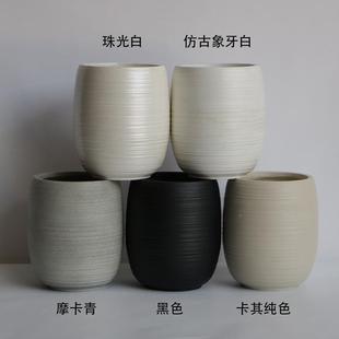 潮州泥大花盆厂家网红线北条ZG-62501院庭商场欧阳台简约现代圆柱