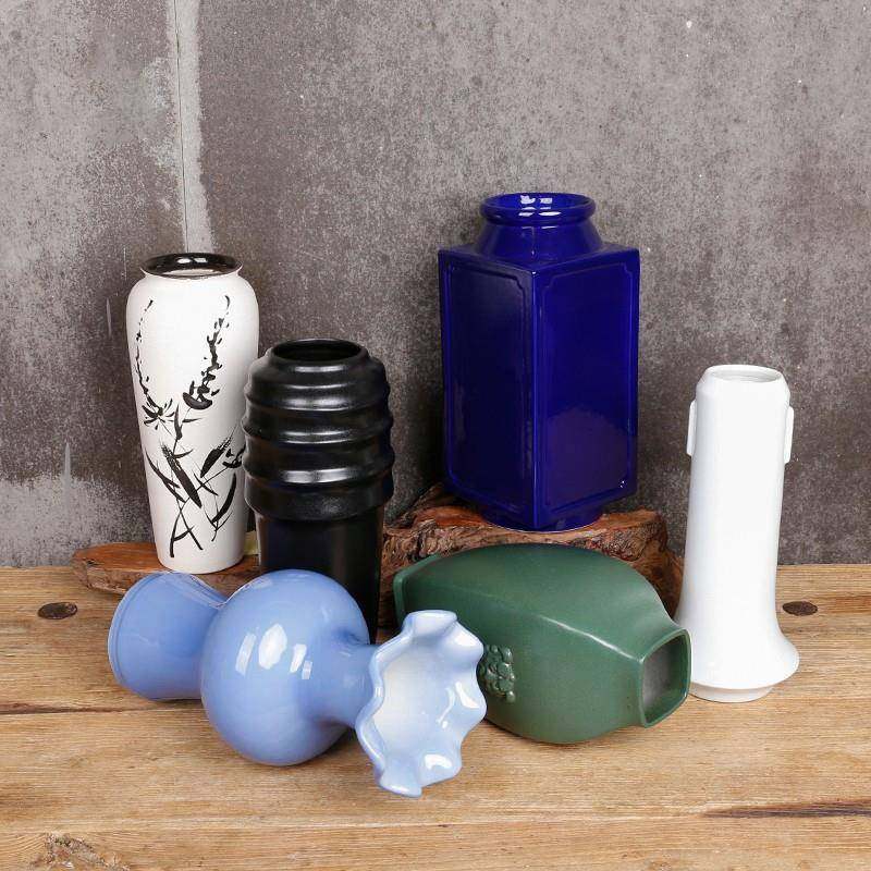 小原流投陶入瓶花器禅意日式花道皿中式复古瓷花艺插花投入瓶大花,家居饰品,花瓶,淘宝优惠券,粉丝福利购,淘宝优惠卷