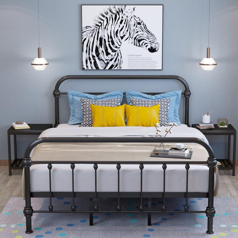 床1.8米约铁床现代简铁艺床1.人5米双欧人986床式公主床单铁架床