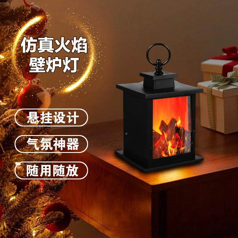 跨境户家居火摆件工WEP壁艺庭外院装饰灯LED焰风炉灯复古蜡烛仿真