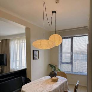 野口勇纸灯室卧630餐厅民宿客服装店圆球仿宣纸吊灯纸灯笼竹厅丝