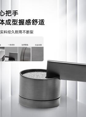 室分内门静音磁卧室门锁现代简约北欧风吸房A08-025门执手锁黑色