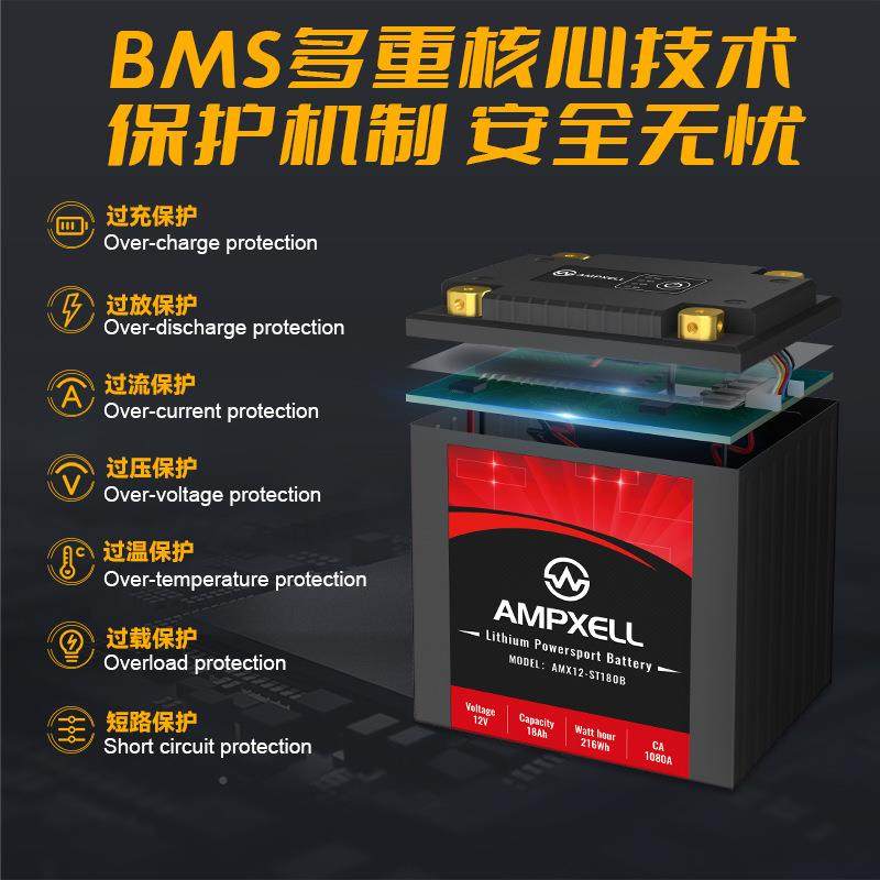 12V摩托车锂电池启蓄电瓶全号大排量型踏板骑跨机车免动792维护快