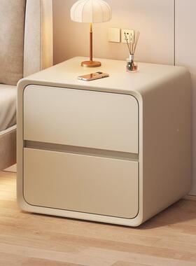 2超023新款你迷夹缝置物架柜床头小型现代简约极窄LPK床边柜奶油