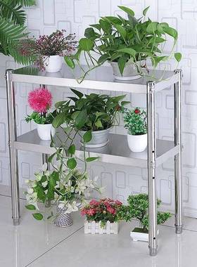 厨架房不锈JNK钢置层物落地层二架多功能货架厨具收纳微波炉烤箱