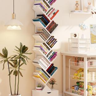AKK架落地置架床头书柜子一体书靠客厅实墙木简易小型物儿童绘本