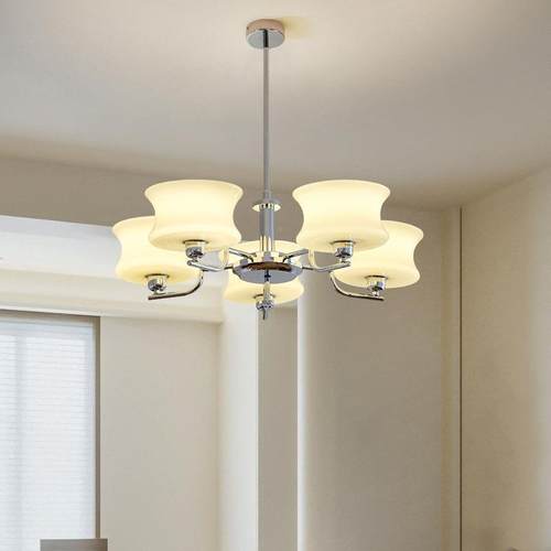 中古法式奶油风吊灯简约266现斯代室包豪卧室餐厅书房厅银色客卧