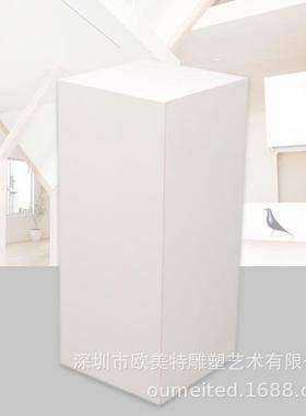 现代饰纯白色大理居石雕塑摆台酒店会所家艺术品装雕塑底座展示大