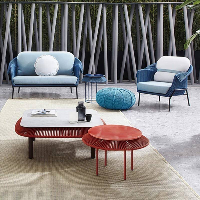 北欧店户外沙组合别墅庭167院酒发民宿花藤编沙发室外家具商用藤