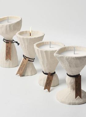 北欧简约陶瓷家用香薰蜡烛空杯蜡烛杯烛台器摆件大豆蜡容sZZ5yS6K