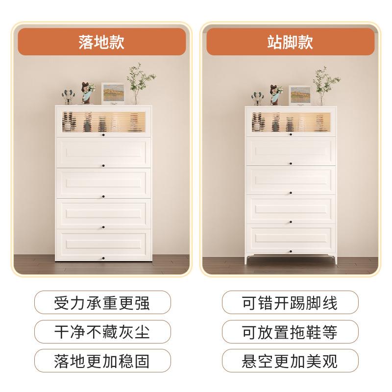钢制鞋柜家用多层地纳柜202507收落鞋橱多功能靠储物柜墙客厅防尘