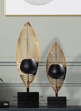 薰北欧i饰n20100s电镀礼金属烛台样板房餐厅桌装香烛光晚餐浪漫婚