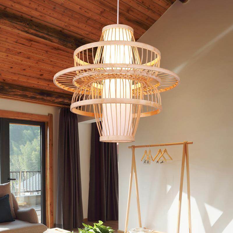 中吊灯意竹创编吊灯复古笼饭式馆灯过道走廊餐厅藤艺编织田园F071,家装灯饰光源,智能吊灯,淘宝优惠券,粉丝福利购,淘宝优惠卷