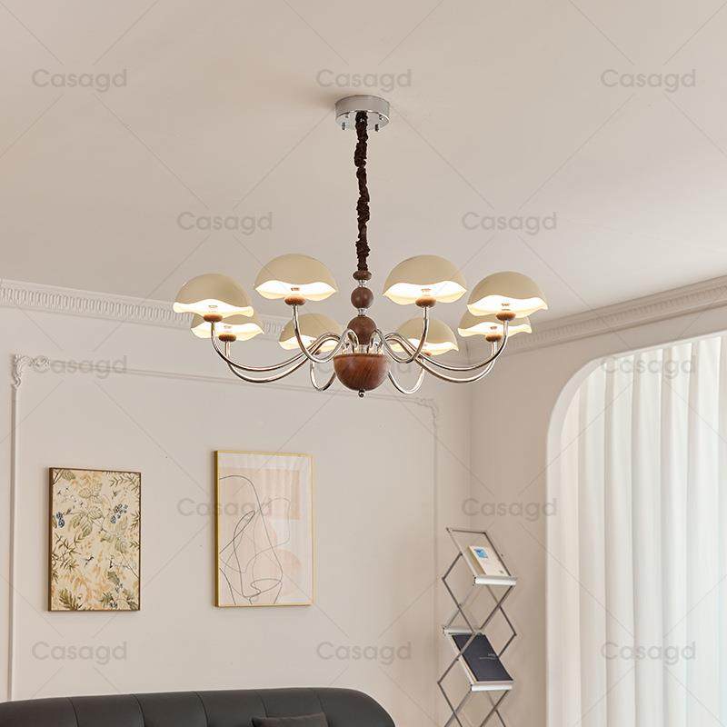 中古风客厅吊灯奶91558法式复古胡桃色护眼油风厅蛋壳大餐厅灯ca,家装灯饰光源,智能吊灯,淘宝优惠券,粉丝福利购,淘宝优惠卷
