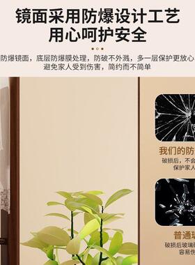 新品拱形旋转全身卧镜落地家室试衣用大镜子带挂QJX衣镜帽架一体