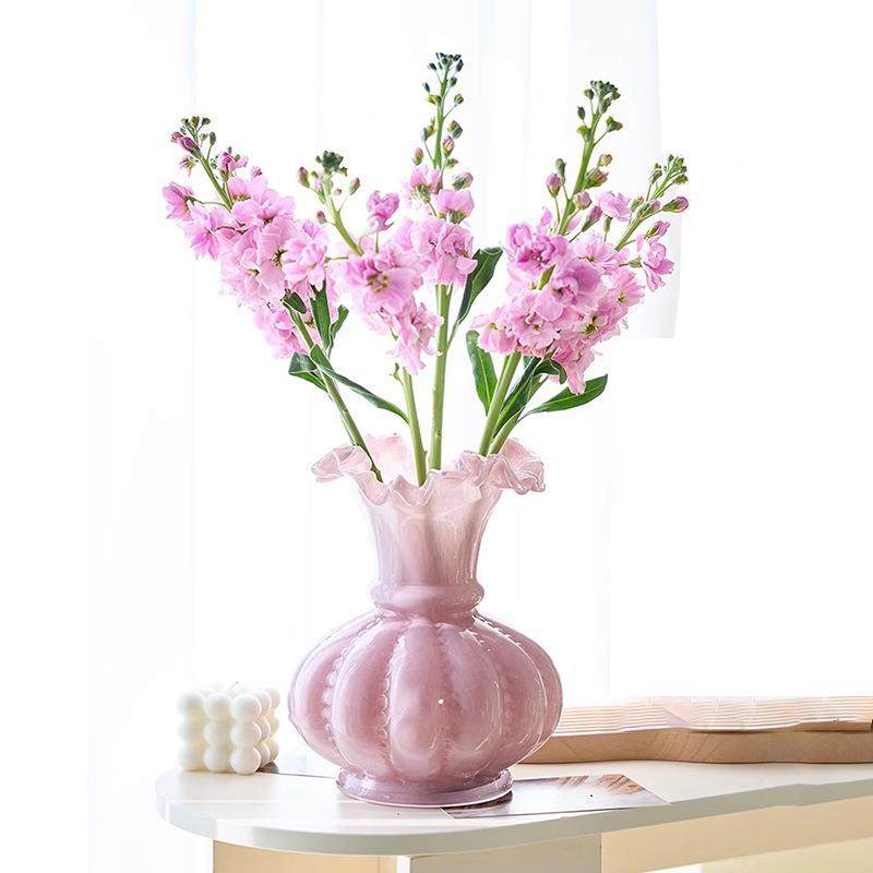 顿琉璃花瓶北欧芬现代简约奶南瓜中油风古玻高璃级感高颜值摆件in,家居饰品,花瓶,淘宝优惠券,粉丝福利购,淘宝优惠卷
