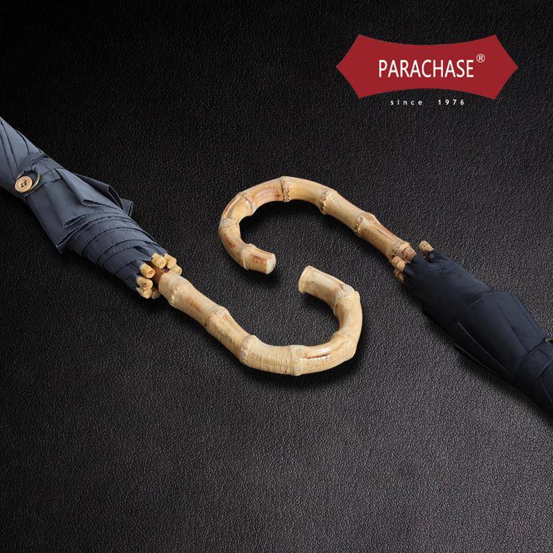 PARA柄CHA57418SE复古竹伞弯柄长轻奢男士广告伞大直藤径2-3人