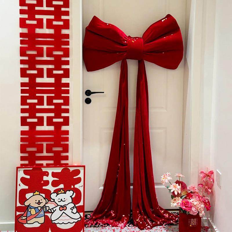 婚房布置套大花号蝴蝶结男女装方新房客FXF1800厅卧室床头超背景