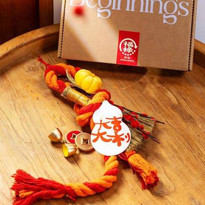 2026新入643年饰装挂创意扫把葫芦挂件户门挂春节饰万字结乔迁礼