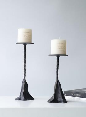 北欧简约代轻现奢几何板艺术烛台摆BJ0095件样间酒店餐厅客厅桌面