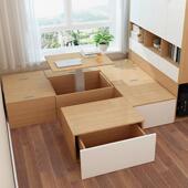 小户型榻床组合木箱子榻拼接床储物床板式 床塌塌米米卧收室DSZ纳