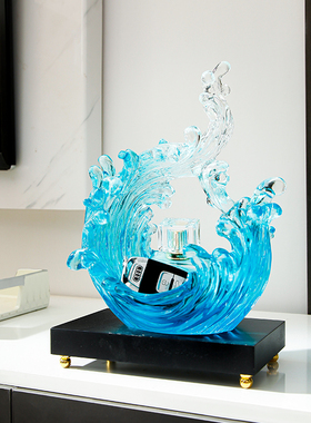 风生水起摆件入户门放钥匙收纳玄关轻奢电视柜装饰办公室桌面摆设