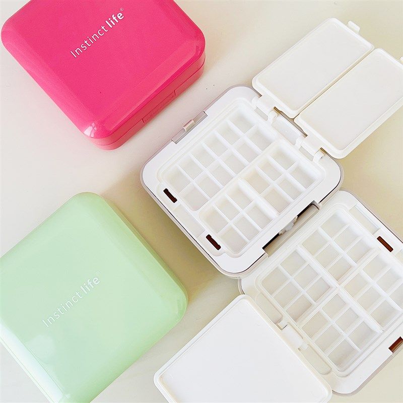 可携式水彩颜料24色48色分装盒 3D打印定制分装格 水彩君