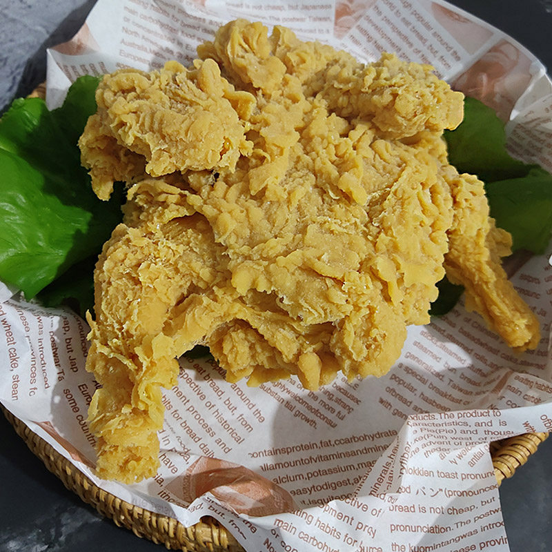 仿真油炸全鸡整只大鸡腿鸡排童子鸡肉汉堡奶茶店装饰品摆设假道具