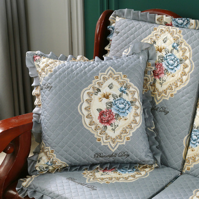 红木质实木沙发垫带靠背连身单人座加厚中式防滑木头椅子坐垫靠垫