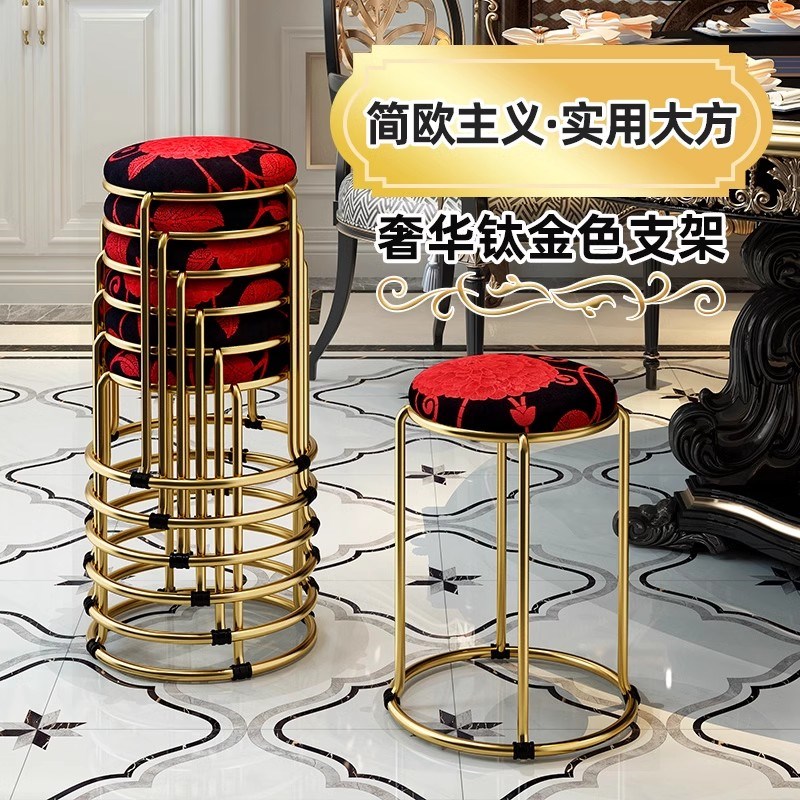 堆叠可叠放家用圆结实耐用高客人备用现代简约餐桌不占空间的